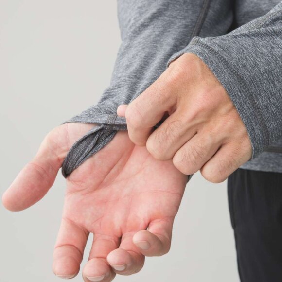 Lululemon Surge Warm 1/2 Zip *Silver Heathered Dark Slate Size M / L - Picture 5 of 14